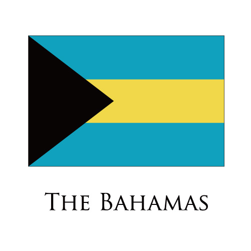 The Bahamas flag logo vinyl decal